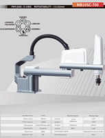Bras robotisé SCARA industriel 4 axes haute vitesse, charge utile 3kg-25kg, portée 300mm-1000mm pour l'automatisation de la préhension, du placement, du tri et de l'assemblage