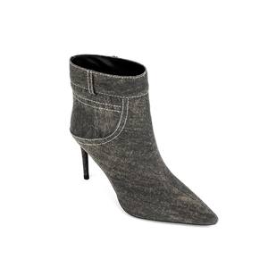 <span class=keywords><strong>Bottes</strong></span> Femme automne hiver <span class=keywords><strong>Bottes</strong></span> de cow-girl à bout pointu talons aiguilles robe élégante <span class=keywords><strong>Bottes</strong></span> courtes femmes bottines en Denim - Product Image 6