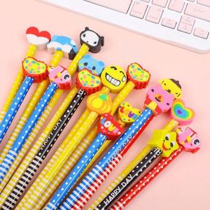 Crayons en bois HB créatifs pour enfants, avec tête d'animal mignonne, par paquet, pour le bureau et l'école, papeterie - Product Image 4