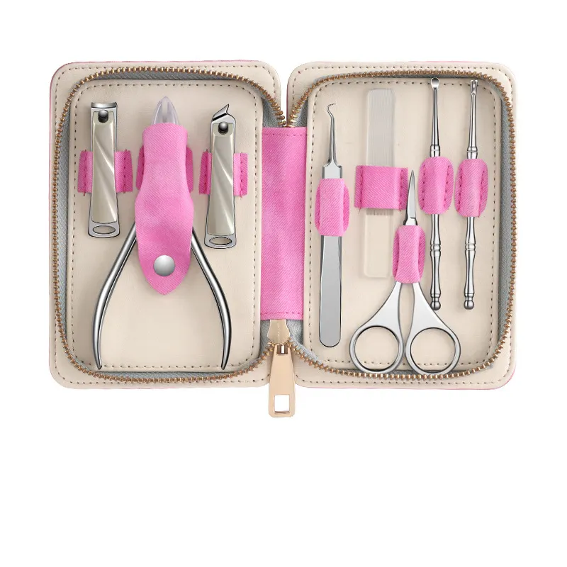 Hochwertiges 8PCS Edelstahl Nagel knipser Set Profession elle Nagel werkzeuge Maniküre Pediküre Nagels ch neider Maniküre Kit