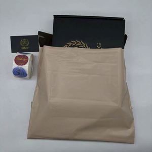 Custom Design Eco-Friendly Biodegradable Recyclable Poly Post Mailer Peach Nude Beige Polymailer Shipping Bag for Clothing - Product Image 3