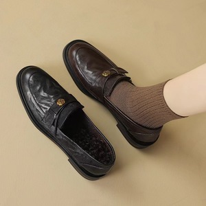 OEM ODM Mocassins tendance en cuir véritable pour femmes fabriqués à la main personnalisés chaussures <span class=keywords><strong>bateau</strong></span> à enfiler chaussures habillées de bureau usine - Product Image 3