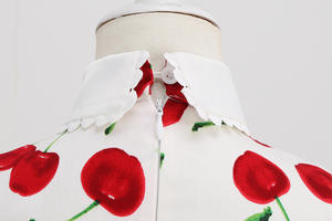 Summer New Style Swing Evening Party Wedding Prom <span class=keywords><strong>Rockabilly</strong></span> 50s Cherry Print Office Wear Vintage Dresses For Children - Product Image 4