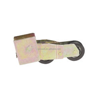 Roulettes double en acier au design moderne Cowell NA002, cadre en acier zingué, roue en nylon de 4 mm d'épaisseur, faible bruit, utilisation extérieure, 2 roulettes pour porte