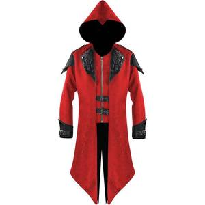 Chaqueta con Capucha Estilo Medieval para Hombre, Ropa de Calle, Disfraz de Halloween de Edward de Assassin's <span class=keywords><strong>Creed</strong></span>, Cosplay de Asesino, Poliéster - Product Image 4