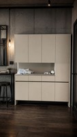 Armoire de rangement en bois massif de haute qualité, style mid-century, avec porte coulissante et tiroir, pour couloir, petit espace, maison