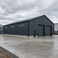 Atelier à grande portée en structure métallique, conception résistante aux vents forts, entrepôt métallique conforme à la norme EN, garage de stockage, bâtiment industriel