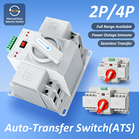 Commutateur de transfert automatique triphasé mini 4 pôles de qualité CB, ATS, double source, commutation automatique/manuelle, signal à distance