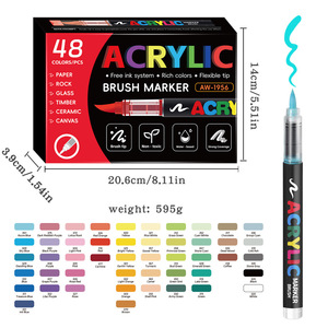 Marqueurs acryliques liquides Guangna 8101, lot de 24, anti-dessèchement, pour étudiants, DIY, stylos à dessin sans pression - Product Image 5