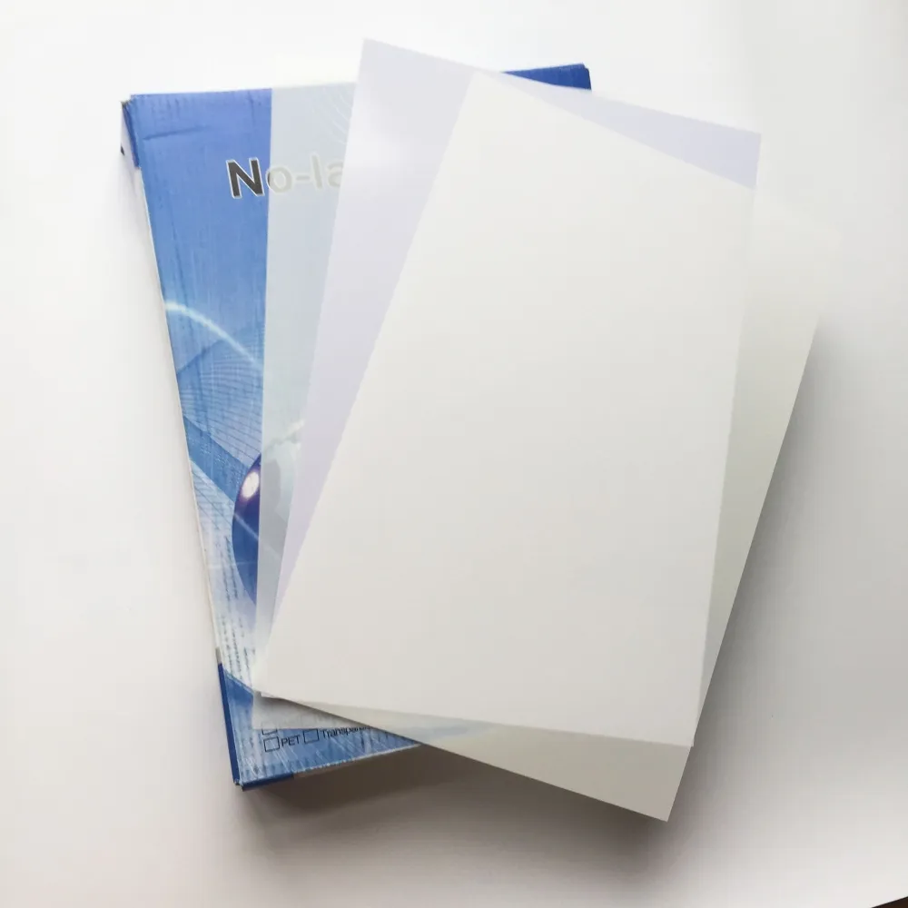 High quality A4 size inkjet printable glossy white plastic sheet A4 pvc for business card