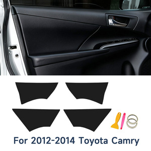 Toyota Camry <b>Door</b> <b>Trim</b> Kit 2012-2014 True Microfiber Leather Black Interior Panel Covering For Car <b>Door</b> Protection - Product Image 5
