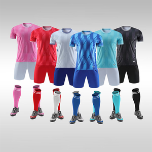 Jersey sepak bola bernapas Mesh seragam Thailand, 100% Polyester kustomisasi seragam sepak bola - Product Image 4