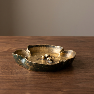 Cendrier de bureau chinois traditionnel avec forme florale et finition naturelle pour usage domestique - Product Image 5