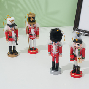 Pendentif <span class=keywords><strong>soldat</strong></span> casse-noisette rose personnalisable de 4 pieds fait à la main ornement d'arbre de Noël décoratif créatif forme de poupée - Product Image 5