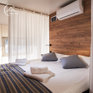 Tentes résistantes aux UV de 60 m² qui ressemblent à <span class=keywords><strong>des</strong></span> maisons Dômes de luxe pour <span class=keywords><strong>le</strong></span> glamping, 2 chambres à coucher, préfabriquées pour Hote Shelter Safari Lodge - Product Image 4