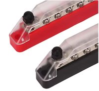 Barre omnibus haute conductivité 150A 14 voies avec couvercle, bloc de distribution d'alimentation DC12-48V pour câblage automobile, bateau et marine