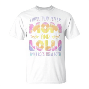 T-shirt pour femmes avec imprimé coloré, pour maman et grand-mère Lolli, pour la fête des mères - Product Image 2