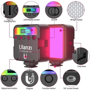 Ulanzi VL49 RGB 2500-9000k Mini caméra vidéo LED lumière couleur RVB lumière pour <span class=keywords><strong>Tiktok</strong></span> - Product Image 4
