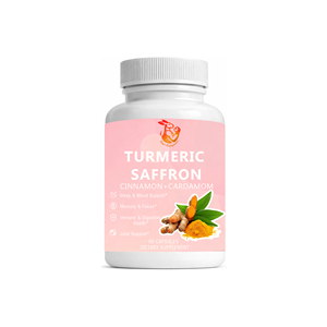 Cápsulas de Cúrcuma y Azafrán OEM ODM con Cardamomo, Favorecen la Salud de las Articulaciones, la Canela Refuerza el Sistema Inmunitario - Product Image 1