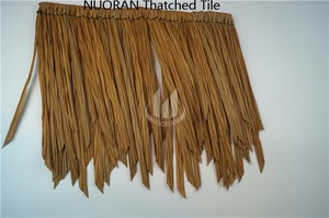 Longue durée de vie des prix compétitifs feuille de palmier <span class=keywords><strong>en</strong></span> <span class=keywords><strong>plastique</strong></span> respectueux de l'environnement/polyéthylène <span class=keywords><strong>fausse</strong></span> feuille de couverture de chaume - Product Image 6