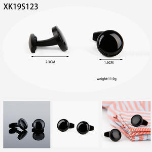 Chemise de costume de luxe en gros avec logo personnalisé, bouton noir personnalisé, bouton de manchette pour homme, boutons de manchette pour homme - Product Image 4