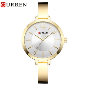 นาฬิกาข้อมือแฟชั่นผู้หญิง CURREN 9012 สีทอง สายสแตนเลส สตีลบางเฉียบ นาฬิกาควอตซ์ โรแมนติก นาฬิกาผู้หญิง Montre Femme - Product Image 1