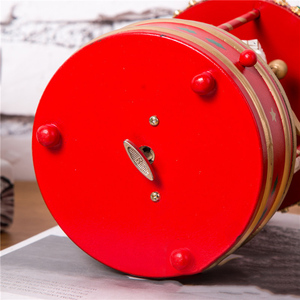 Boîte à musique de Noël en <span class=keywords><strong>bois</strong></span> de style européen 13,5x23,5 cm avec musique de 120 secondes, fonctionnement manuel, décoration d'intérieur pour fenêtre et bureau - Product Image 6
