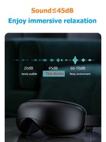 Masseur oculaire électrique rechargeable, appareil de massage relaxant pour le contour des yeux pliable avec chaleur et massage par airbag, batterie 1200 mAh