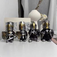 Samurai Armor Knight Statue en résine Décor de jardin artisanal pour collectionneurs d'art