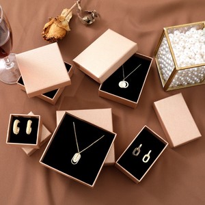 Premium Custom Printed Logo Jewellery <b>Gift</b> Paper Kraft Packaging Luxury <b>Earrings</b> Ring Jewelry Black <b>Boxes</b> With Lid - Product Image 4