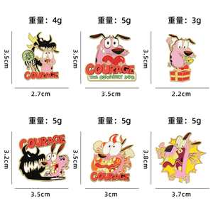 6 Nuevos Diseños de Alta Calidad, Pin Metálico de Perro Tímido de Dibujos Animados, Divertido Pin de Animal para Decoración de Mochilas - Product Image 4