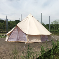 Tente indienne en toile 100% coton, grande taille, pour Camping de luxe Glamping, style indien, cloche