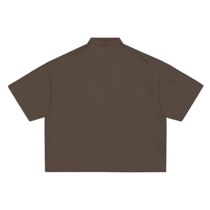 Nouveau design de polo en toile personnalisé de haute qualité Polo de golf à fermeture éclair T-shirt à rivets multi-poches - Product Image 6