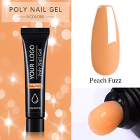 9 Couleurs Peach Fuzz Hema Free Builder Poly Nail Extension Gel Jelly Poly Gel Acrylique Ongles Extension Gel