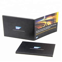 Articles oem de marque publicitaire, carte d'invitation en velours, écran lcd, boîte cadeau, courrier, livre de brochures vidéo