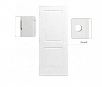 Portes intérieures modernes en bois massif, panneaux HDF/MDF, portes creuses avec apprêt blanc, portes en bois et verre pour maisons