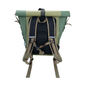 600D/RPET 20L Roll Top impermeable lado seco trasero portabicicletas suave <span class=keywords><strong>bicicleta</strong></span> Pannier <span class=keywords><strong>bolsa</strong></span> - Product Image 2