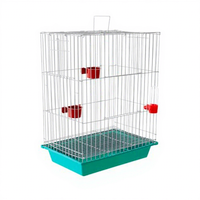Volière pour oiseaux en fer durable, design moderne, avec gamelles, abreuvoir, poignée de transport, assemblage simple, plateau en plastique