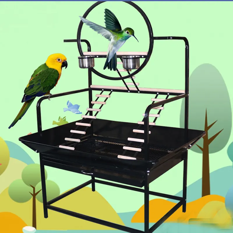 Grosir Kandang Hewan Peliharaan Logam Kustom Pabrik Dudukan Burung Beo Desain Baru Kandang Burung Pembiakan Ukuran Besar