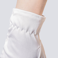 Hoogwaardige op maat bedrukte zwart-witte gepolijste reinigingsmicrovezel suède handschoenen voor sieraden, horloges, munten en verzamelobjecten