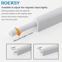 ROEASY-Loquets Magnétiques à Pousser pour Ouvrir le Verrou de Porte de Quincaillerie d'Armoire pour Porte Cachée