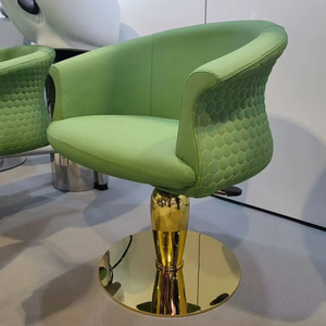 Equipo Moderno para Salón de Belleza, Muebles para Salón de Belleza, Silla de Barbero Giratoria Verde para Corte y Peinado de Cabello - Product Image 1