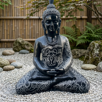 Statue de Bouddha en granit de grande taille, style zen, en marbre, Artifax, best-seller
