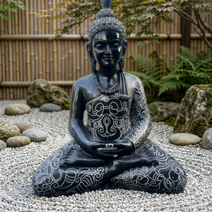 Statue de Bouddha en granit de grande taille, style zen, en marbre, Artifax, best-seller - Product Image 3