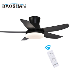 Bán Chạy Quạt Trần 5 Cánh Màu Đen Trắng Quạt Trần Led Acrylic Điều Khiển Từ Xa Hiện Đại Có Đèn - Product Image 1