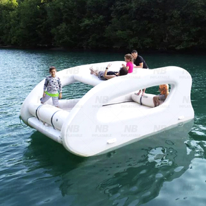 Mới nhất thiết kế sang trọng nổi Inflatable Nhà Nước Catamaran thuyền cho nước - Product Image 4