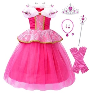 Costume de princesse <span class=keywords><strong>Aurore</strong></span>, <span class=keywords><strong>robe</strong></span> de princesse pour enfants, déguisement de conte de fées, film télévisé, cosplay, fête d'anniversaire, Noël, Halloween - Product Image 1