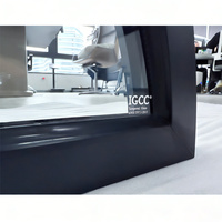 Ventanas Arqueadas de Aluminio Georgia para Interiores con Aletas de Fijación, Diseño de Doble Acristalamiento NFRC, Ventanas Fijas Semicirculares para Casas