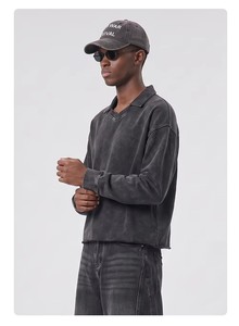 T-shirt unisexe ample Yingling personnalisé 300 g/m² style vintage avec ourlet échancré, T-shirts <span class=keywords><strong>de</strong></span> créateur émotionnels, vente en gros, streetwear pour hommes - Product Image 4