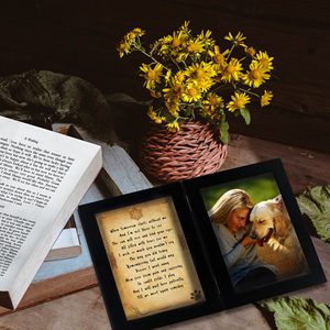 Coffret Cadre Commémoratif pour Animaux de Compagnie 2026 – Cadre Photo Double Face 5x7 avec Poème de Condolences et Collier pour Hommage aux Chiens et Chats - Product Image 2